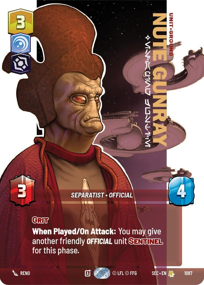 Image for Nute Gunray - Escaping Justice (Prestige Foil) - Star Wars: Unlimited