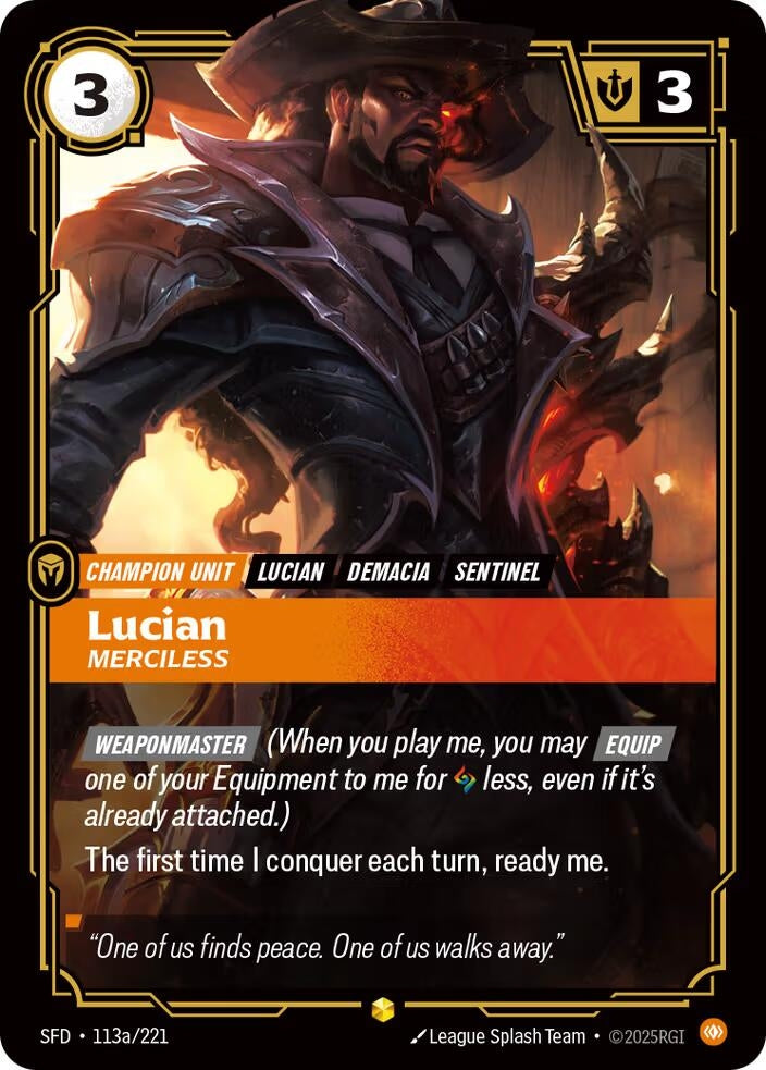 Image for Lucian, Merciless (Alternate Art) - Riftbound: League of Legends Trading Card Game