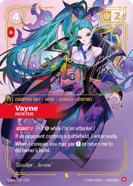 Image for Vayne, Hunter (Signature) - Riftbound: League of Legends Trading Card Game