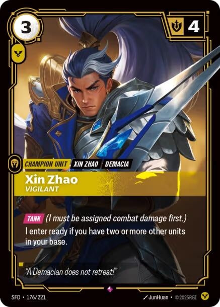 Image for Xin Zhao, Vigilant - Riftbound: League of Legends Trading Card Game