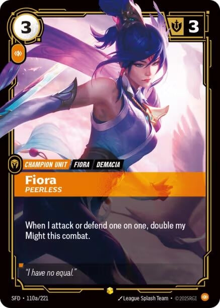 Image for Fiora, Peerless (Alternate Art) - Riftbound: League of Legends Trading Card Game