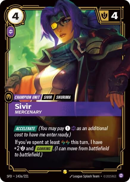 Image for Sivir, Mercenary (Alternate Art) - Riftbound: League of Legends Trading Card Game