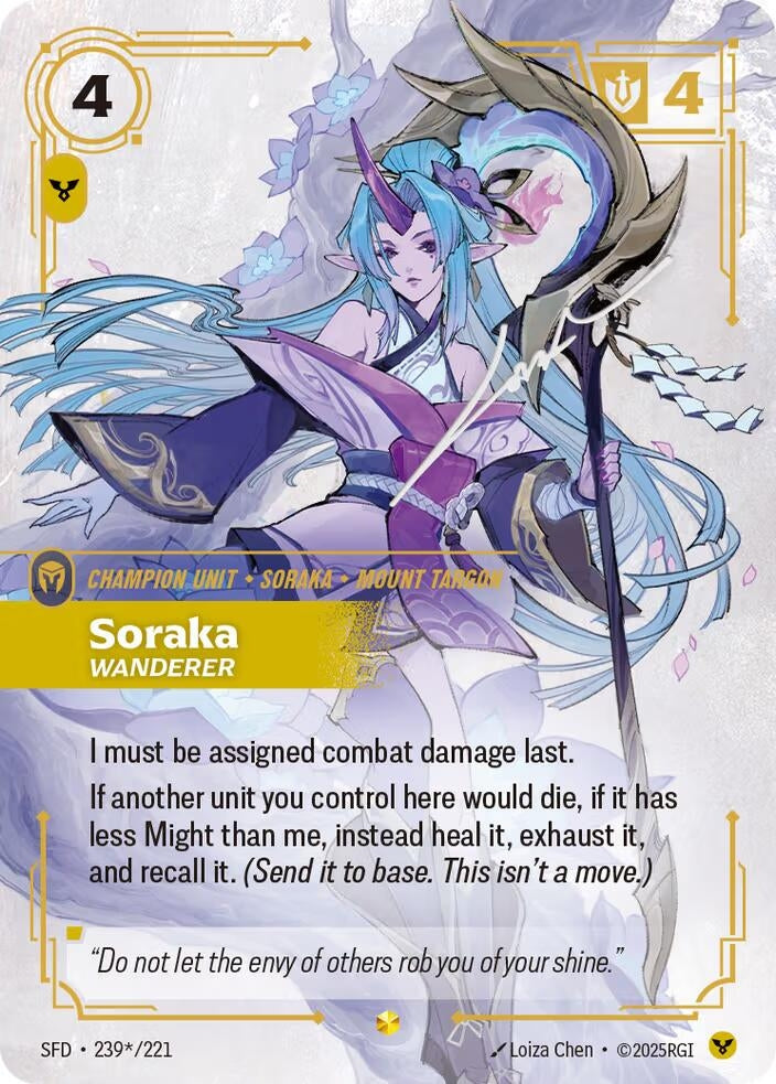 Image for Soraka, Wanderer (Signature) - Riftbound: League of Legends Trading Card Game