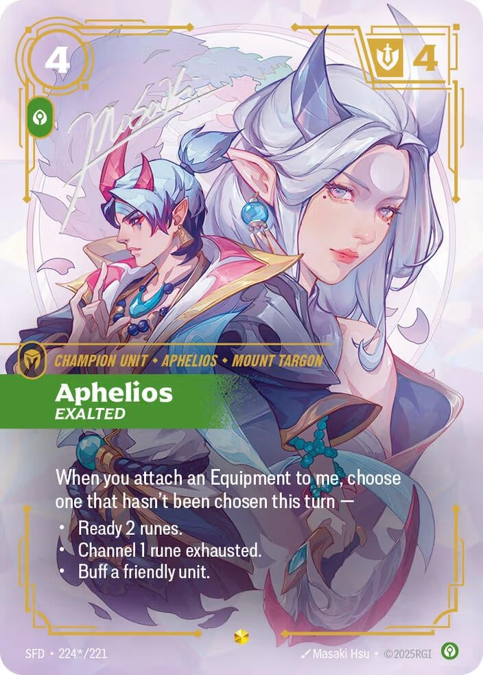 Image for Aphelios, Exalted (Signature) - Riftbound: League of Legends Trading Card Game