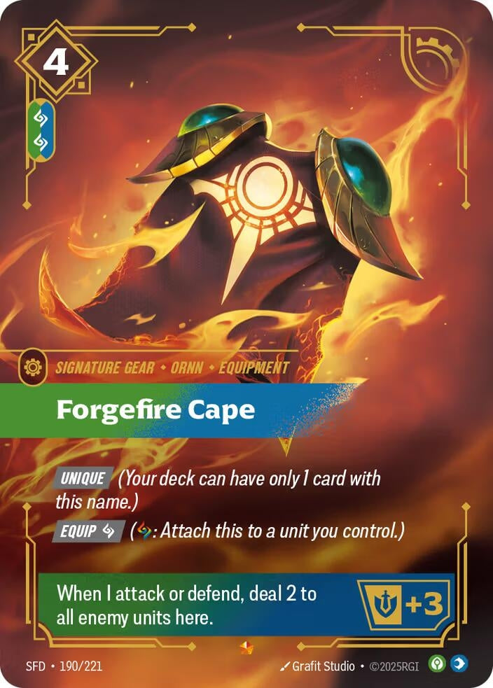 Image for Forgefire Cape - Riftbound: League of Legends Trading Card Game