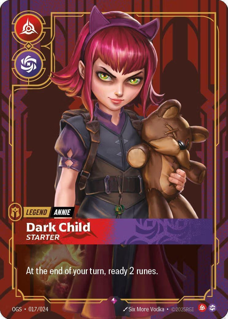Image for Annie, Dark Child (Metal) (Best Of) - Riftbound: League of Legends Trading Card Game