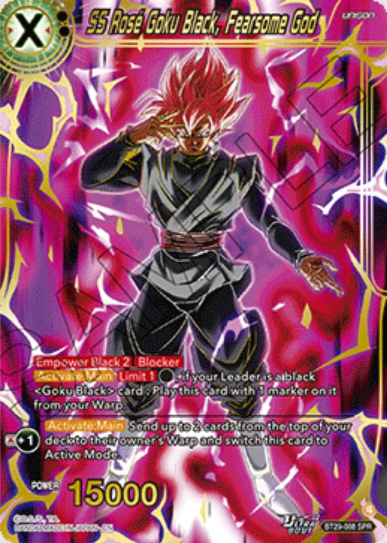 Image for SS Rose Goku Black, Fearsome God (SPR) - Dragon Ball Super: Masters