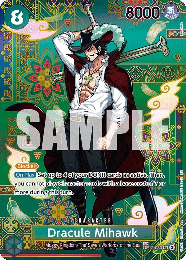 Image for Dracule Mihawk - OP12-030 (SP) - One Piece Card Game
