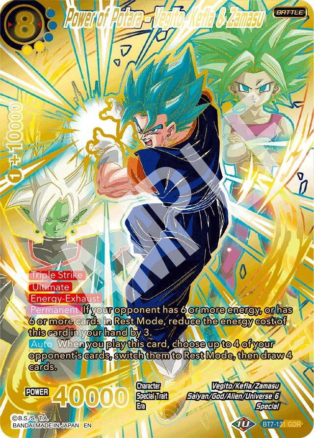 Image for Power of Potara - Vegito, Kefla & Zamasu (GDR) - Dragon Ball Super: Masters
