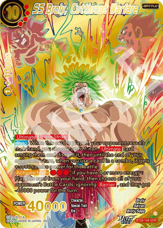 Image for SS Broly, Cutthroat Warfare (GDR) - Dragon Ball Super: Masters