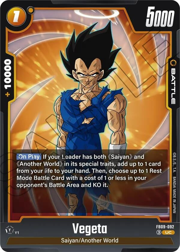Image for Vegeta - FB09-092 - Dragon Ball Super: Fusion World