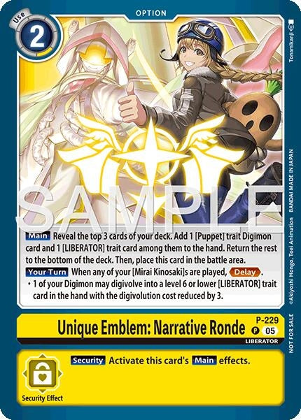 Image for Unique Emblem: Narrative Ronde (Dawn of Liberator Box Topper) - Digimon Card Game