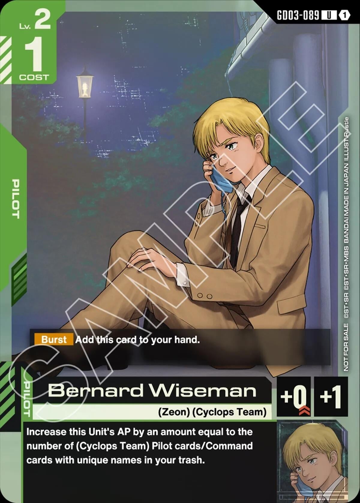 Image for Bernard Wiseman (GD03 Release Event) - Gundam Card Game