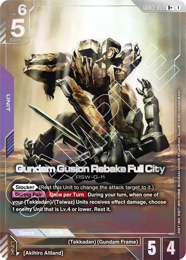 Image for Gundam Gusion Rebake Full City (R+) - Gundam Card Game