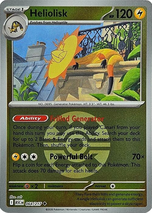 Image for Heliolisk - 064/217 (Quick Ball) - Pokemon