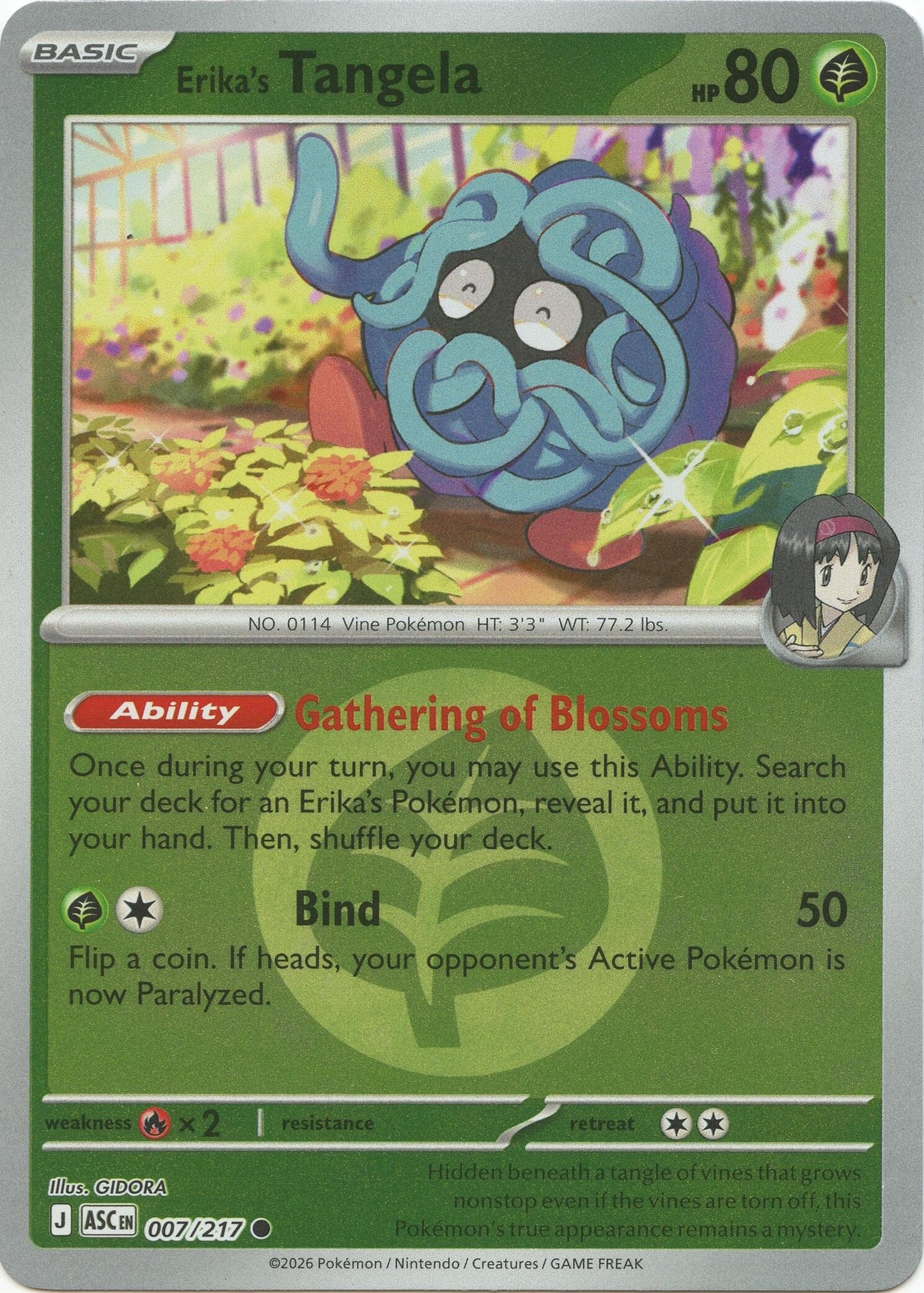 Erika's Tangela - 007/217 (Energy Symbol Pattern)