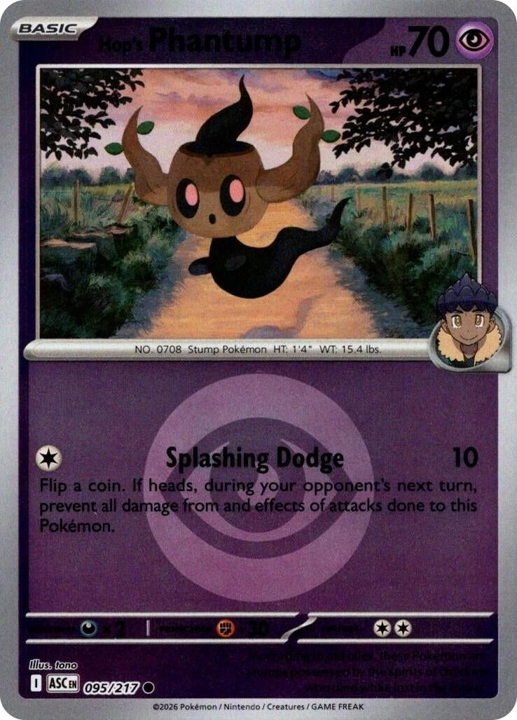 Image for Hop's Phantump (Energy Symbol Pattern) - Pokemon