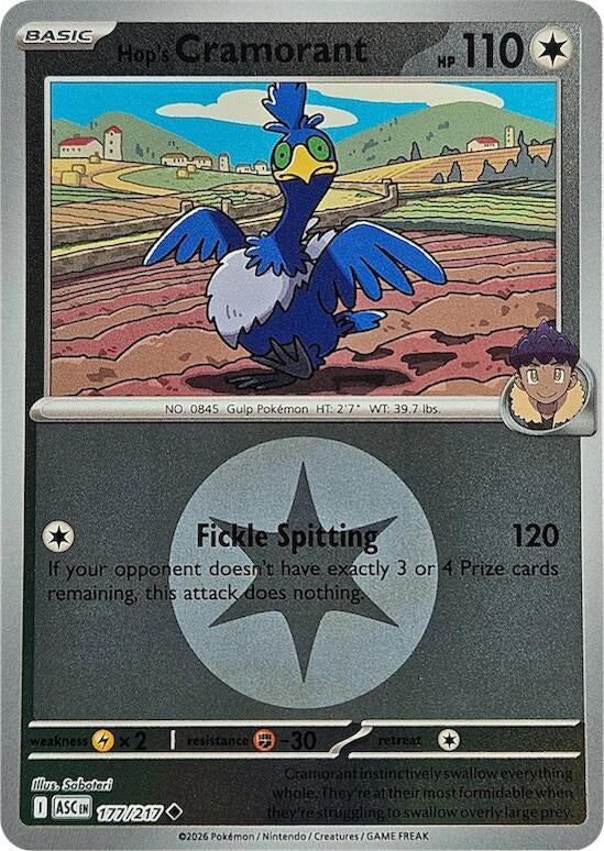 Image for Hop's Cramorant (Energy Symbol Pattern) - Pokemon