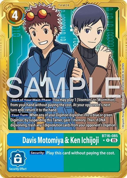 Image for Davis Motomiya & Ken Ichijoji (Gold Border) - Digimon Card Game