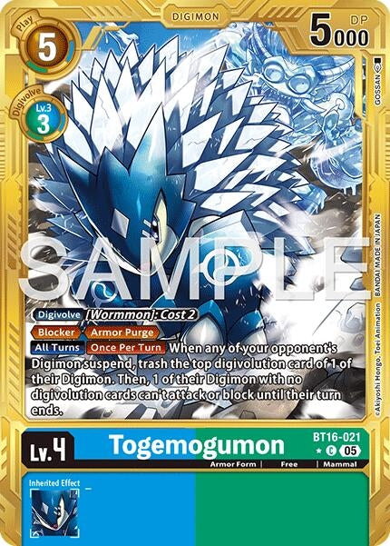 Image for Togemogumon (Gold Border) - Digimon Card Game