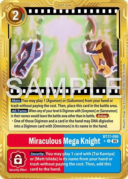 Image for Miraculous Mega Knight (Gold Border) - Digimon Card Game