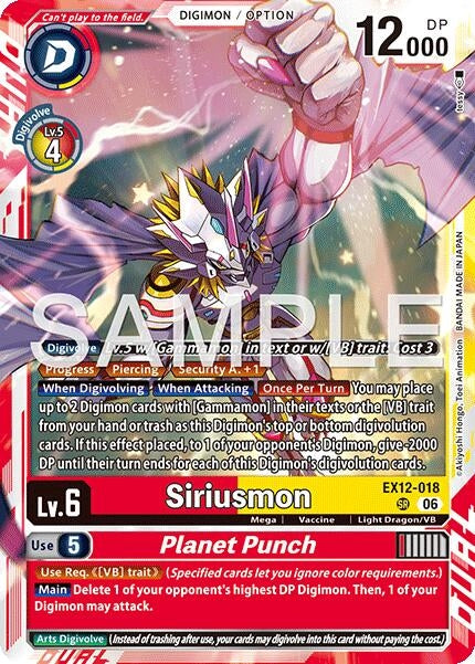 Image for Siriusmon // Planet Punch - Digimon Card Game