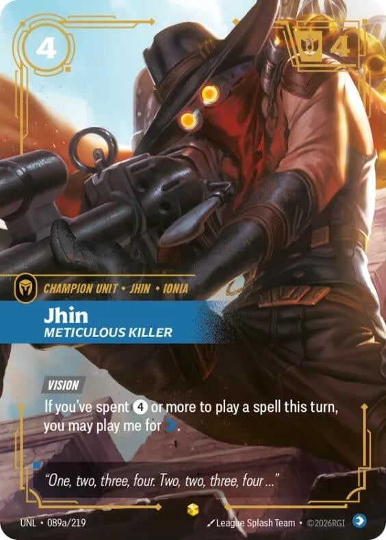 Image for Jhin, Meticulous Killer (Alternate Art) - Riftbound: League of Legends Trading Card Game