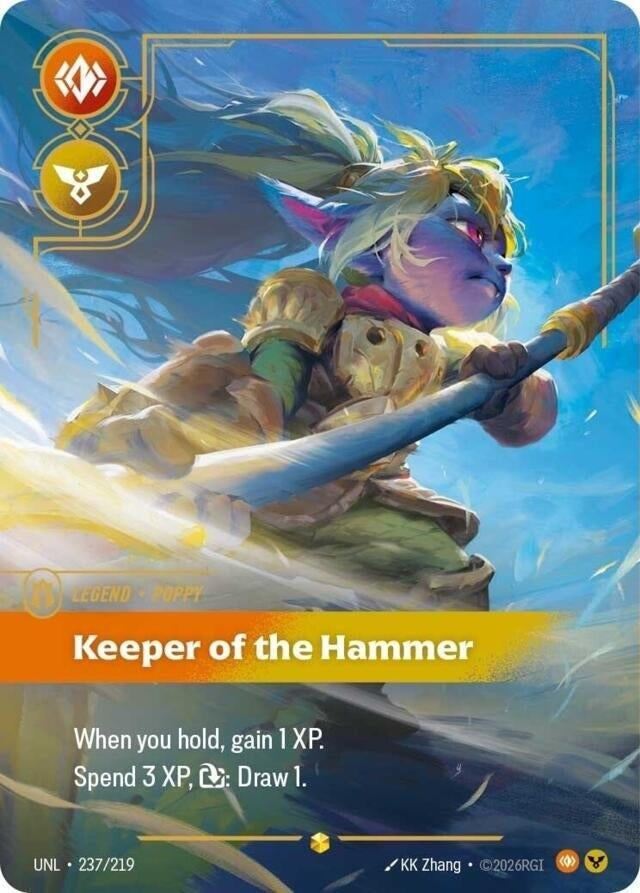 Image for Poppy, Keeper of the Hammer (Overnumbered) - Riftbound: League of Legends Trading Card Game