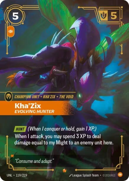 Image for Kha'Zix, Evolving Hunter - Riftbound: League of Legends Trading Card Game