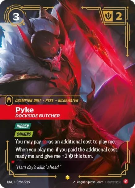 Image for Pyke, Dockside Butcher (Alternate Art) - Riftbound: League of Legends Trading Card Game