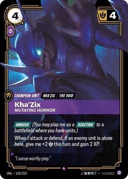 Image for Kha'Zix, Mutating Horror - Riftbound: League of Legends Trading Card Game