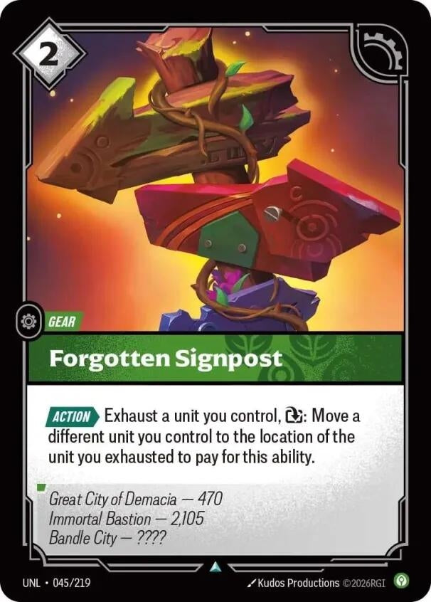 Image for Forgotten Signpost - Riftbound: League of Legends Trading Card Game