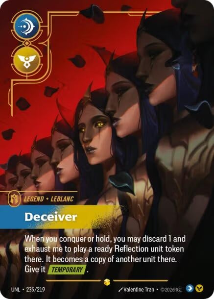 Image for LeBlanc, Deceiver (Overnumbered) - Riftbound: League of Legends Trading Card Game