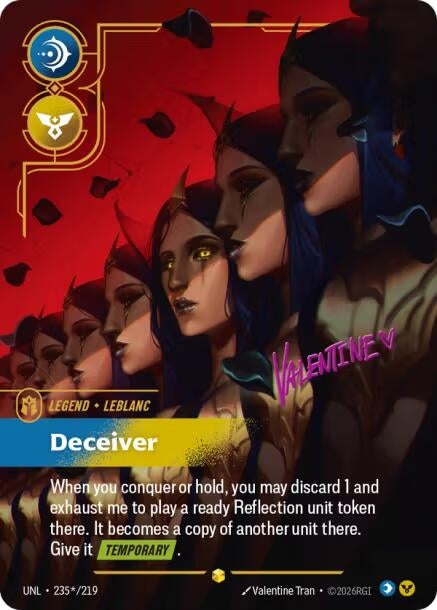 Image for LeBlanc, Deceiver (Signature) - Riftbound: League of Legends Trading Card Game
