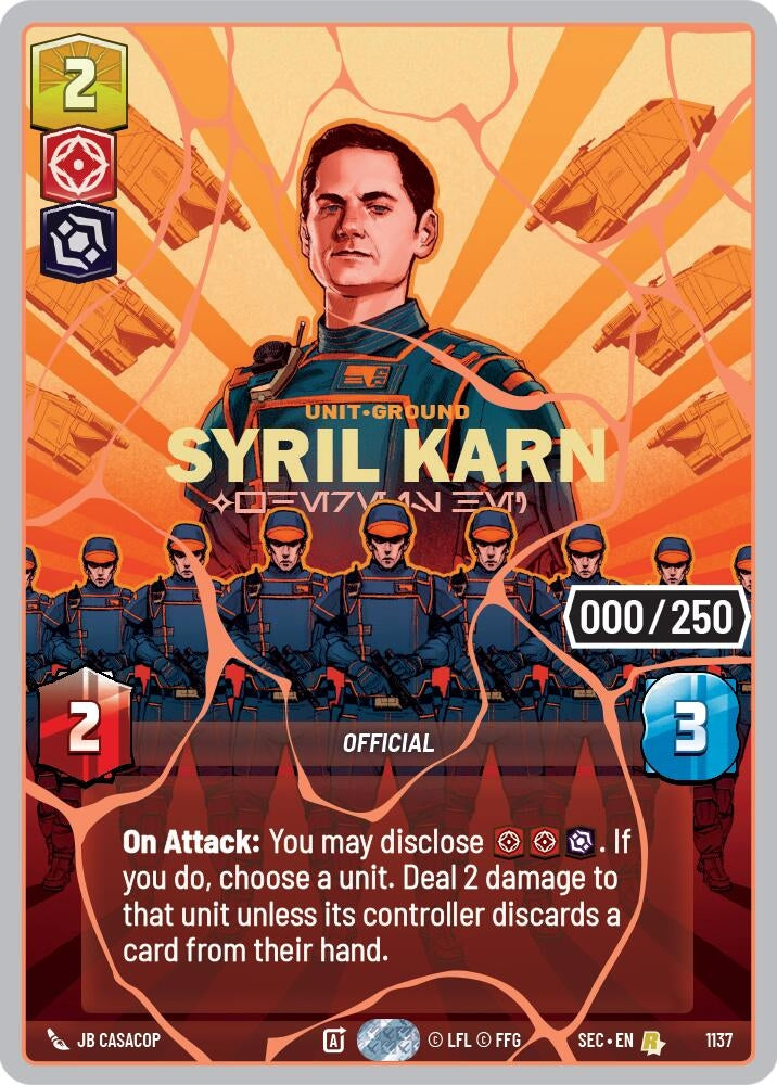 Image for Syril Karn - Where Is He? (Serialized) (Rose Gold) - Star Wars: Unlimited
