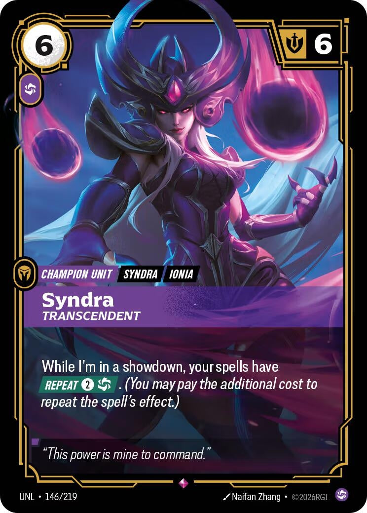 Image for Syndra, Transcendent - Riftbound: League of Legends Trading Card Game