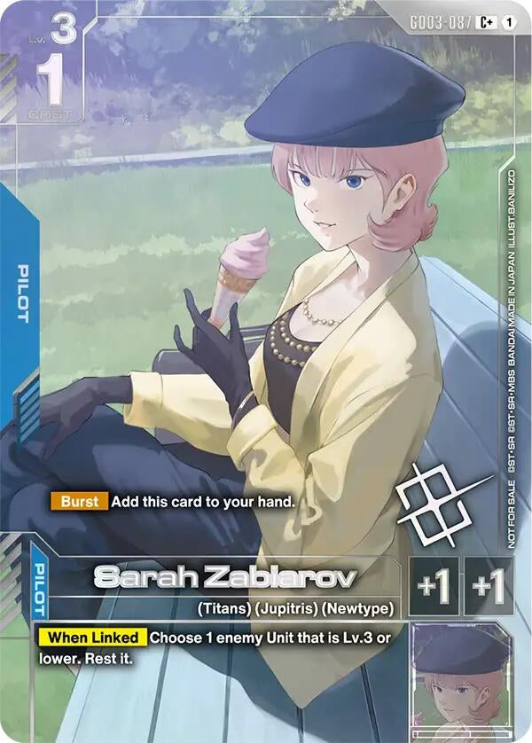Image for Sarah Zabiarov (Store Tournament Winner Pack 04) - Gundam Card Game