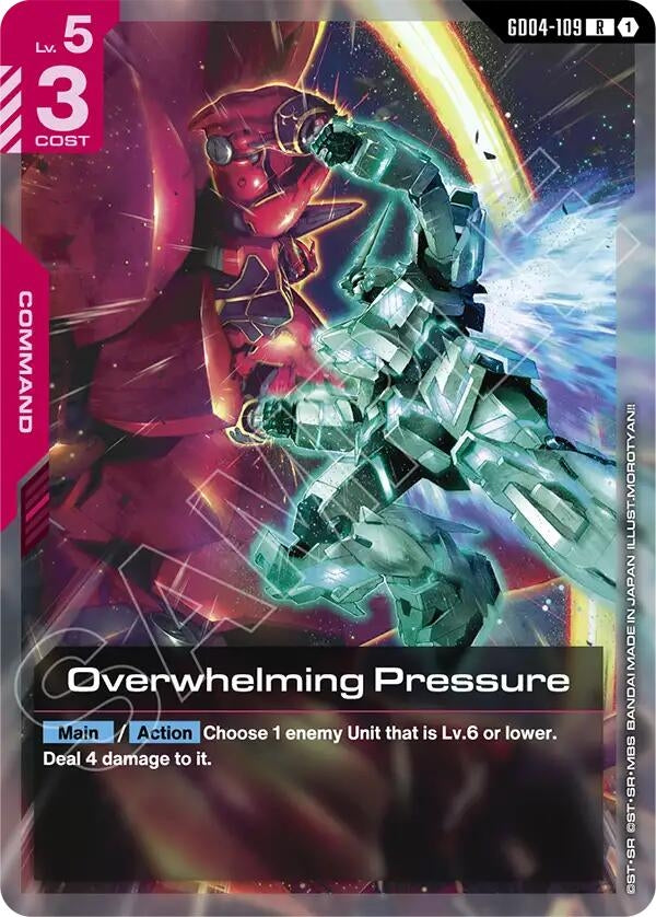 Image for Overwhelming Pressure - Gundam Card Game
