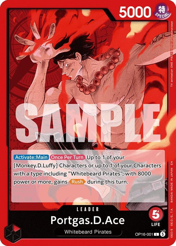 Image for Portgas.D.Ace (001) - One Piece Card Game