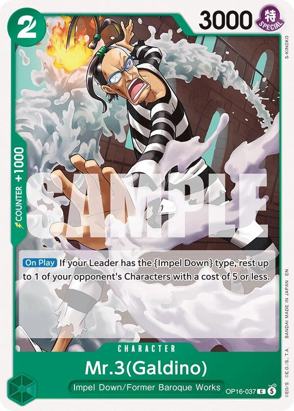 Image for Mr.3(Galdino) (037) - One Piece Card Game