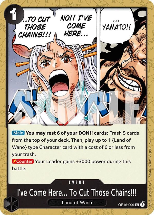 Image for I've Come Here... To Cut Those Chains!!! - One Piece Card Game