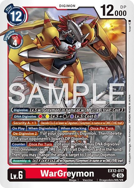 Image for WarGreymon - Digimon Card Game