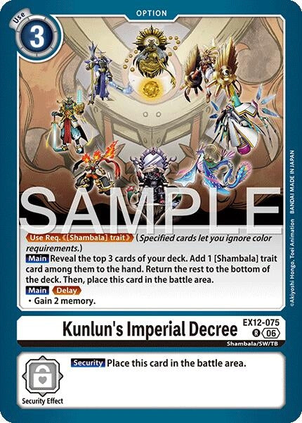 Image for Kunlun's Imperial Decree - Digimon Card Game
