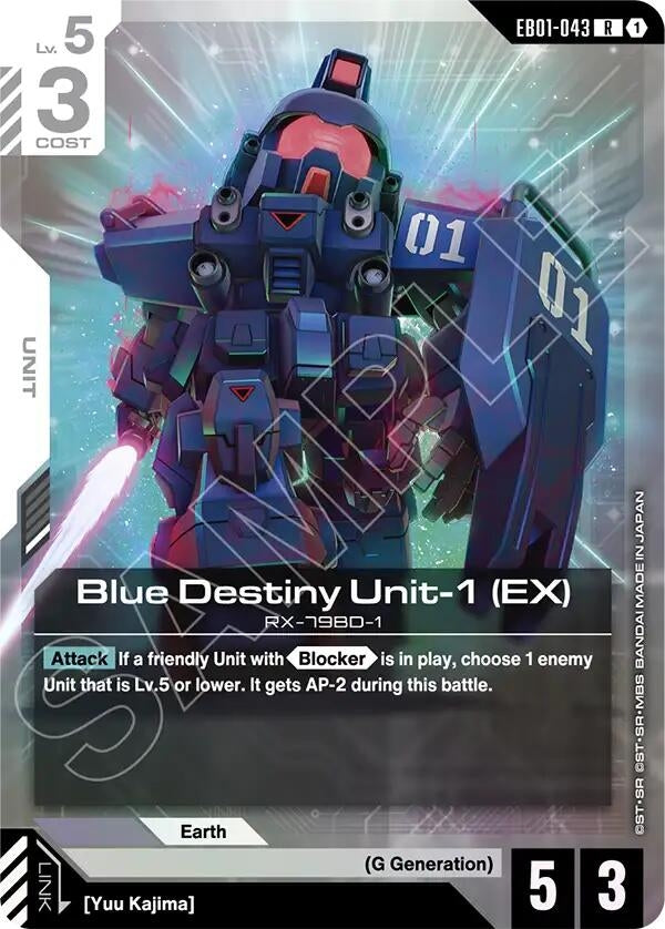 Image for Blue Destiny Unit-1 (EX) - Gundam Card Game
