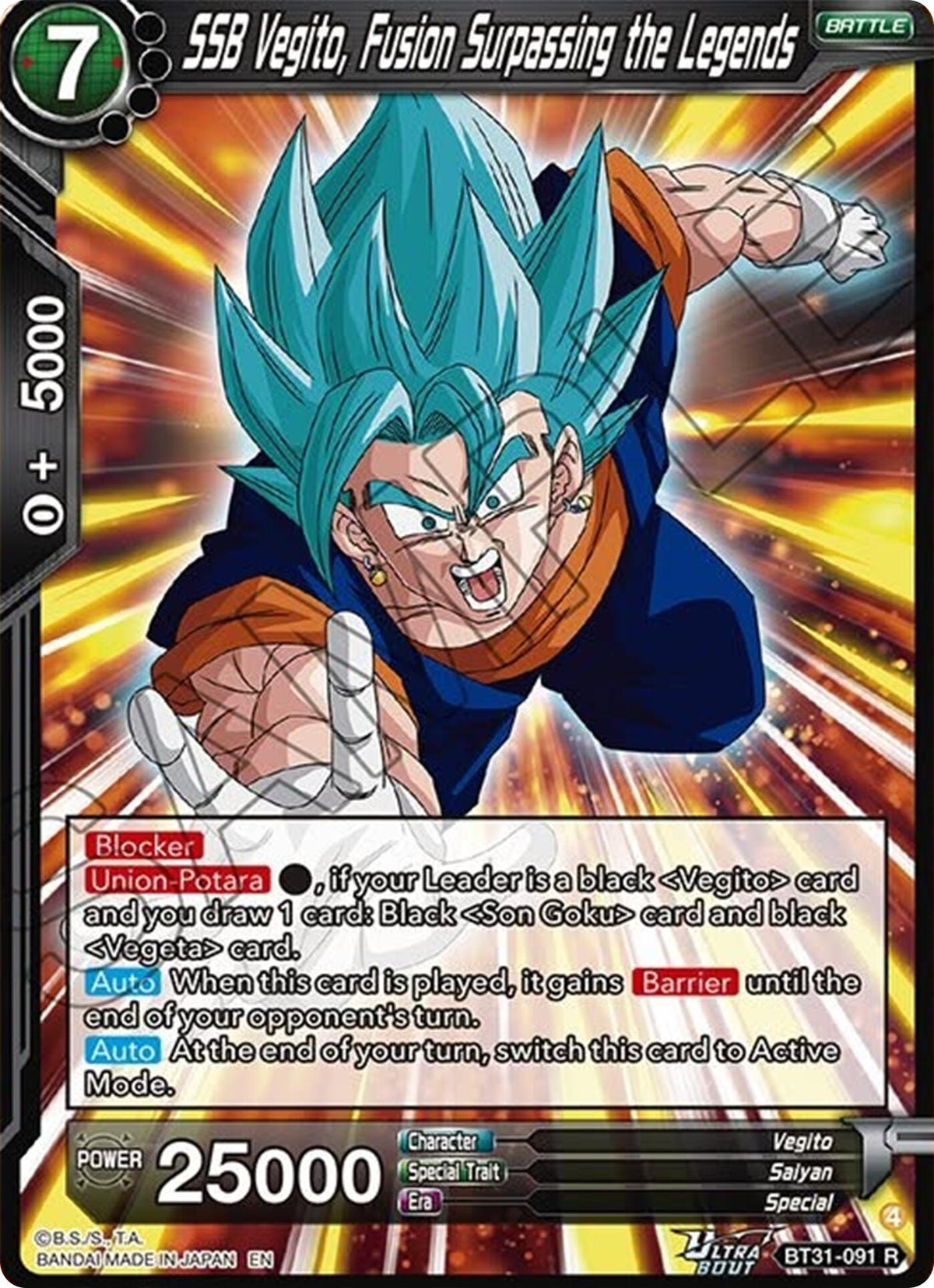 Image for SSB Vegito, Fusion Surpassing the Legends - Dragon Ball Super: Masters