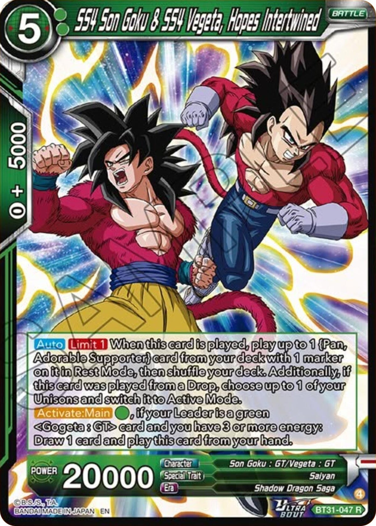 Image for SS4 San Goku & SS4 Vegeta, Hopes Intertwined - Dragon Ball Super: Masters