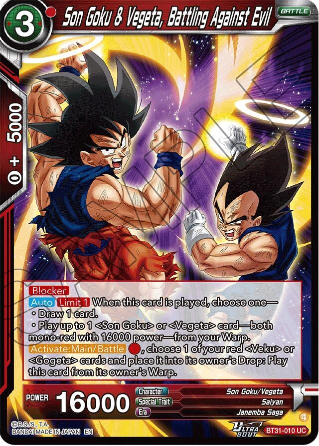 Image for Son Goku & Vegeta, Battling Against Evil - Dragon Ball Super: Masters