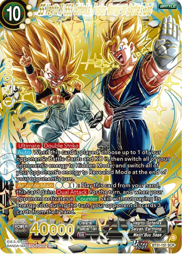 Image for SS Vegito & SS3 Gotenks, Fusion Warrior at Battle's End (SCR) - Dragon Ball Super: Masters