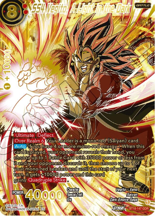 Image for SS4 Vegito, A Light in the Dark (GDR) - Dragon Ball Super: Masters