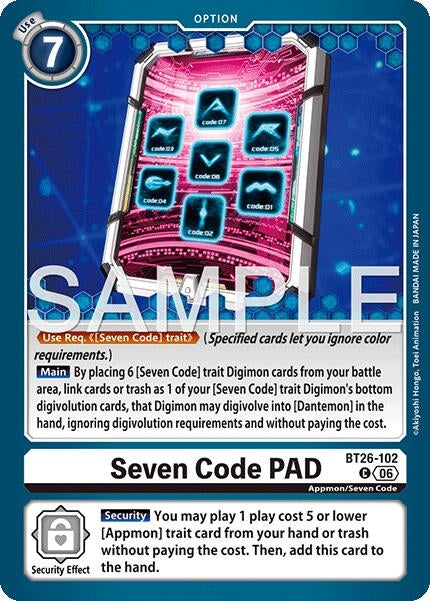Image for Seven Code PAD - Digimon Card Game